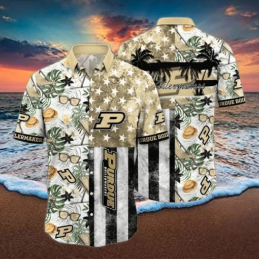 Purdue Boilermakers NCAA3 Flower Hawaii Shirt And Tshirt For Fans, Summer Football Shirts NA49817