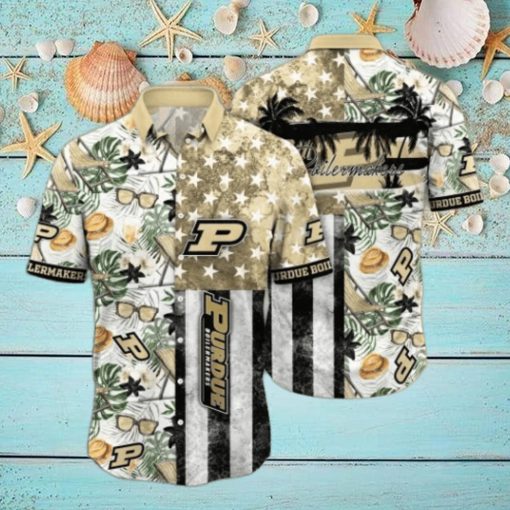Purdue Boilermakers NCAA3 Flower Hawaii Shirt And Tshirt For Fans, Summer Football Shirts NA49817