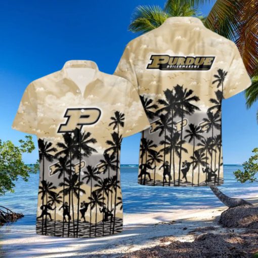 Purdue Boilermakers Palms Tree Hawaiian Shirt