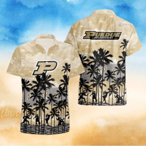 Purdue Boilermakers Palms Tree Hawaiian Shirt