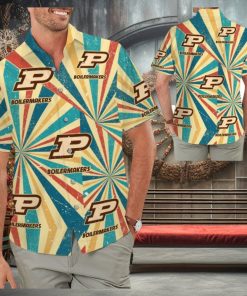 Purdue Boilermakers Retro Vintage Style Tropical Hawaiian Shirt