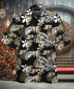 Purdue Boilermakers Short Sleeve Button Up Tropical Hawaiian Shirt VER025