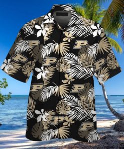 Purdue Boilermakers Short Sleeve Button Up Tropical Hawaiian Shirt