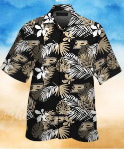 Purdue Boilermakers Short Sleeve Button Up Tropical Hawaiian Shirt