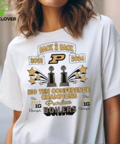 Purdue Boilermakers back 2 back 2023 2024 big ten conference champions hoodie, sweater, longsleeve, shirt v-neck, t-shirt