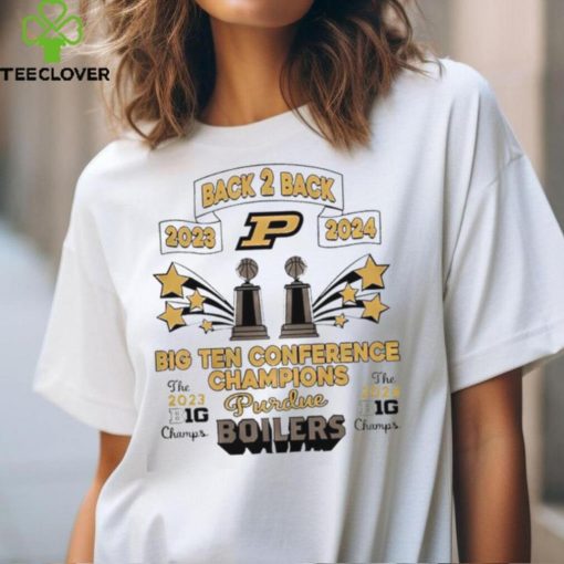 Purdue Boilermakers back 2 back 2023 2024 big ten conference champions hoodie, sweater, longsleeve, shirt v-neck, t-shirt