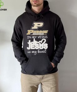 Purdue Boilermakers basketball in my veins Jesus in my heart shirt