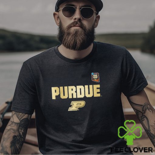 Purdue Mbb 2024 Final Four Golden Print Black T shirt