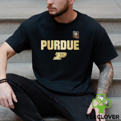 Purdue Mbb 2024 Final Four Golden Print Black T shirt