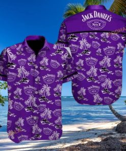 Purple Aloha Jack Daniels Funny Hawaiian Shirt Island Pattern All Over Print