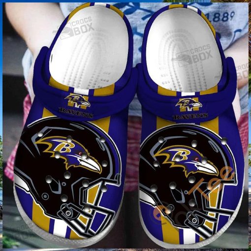 Purple And Black Baltimore Ravens Crocs