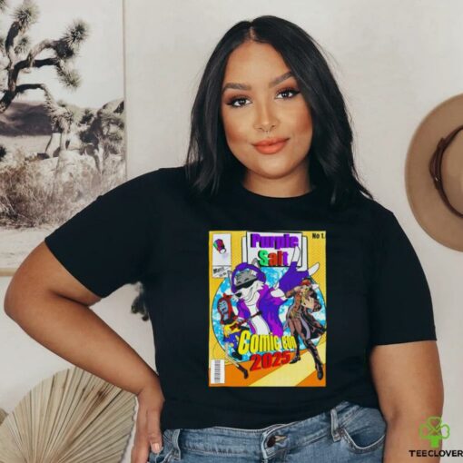 Purple Salt comic con 2025 t shirt black