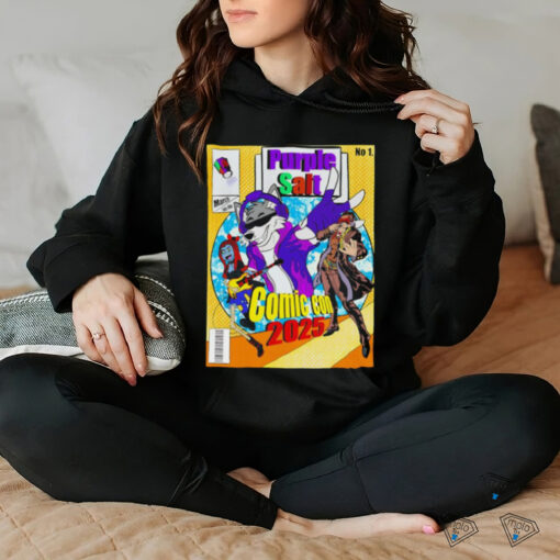 Purple Salt comic con 2025 t shirt black