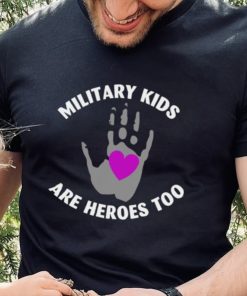 Purple Up For Military Kids T shirt, Military Kids Are Heroes Too Purple Up Military Child Month T shirt