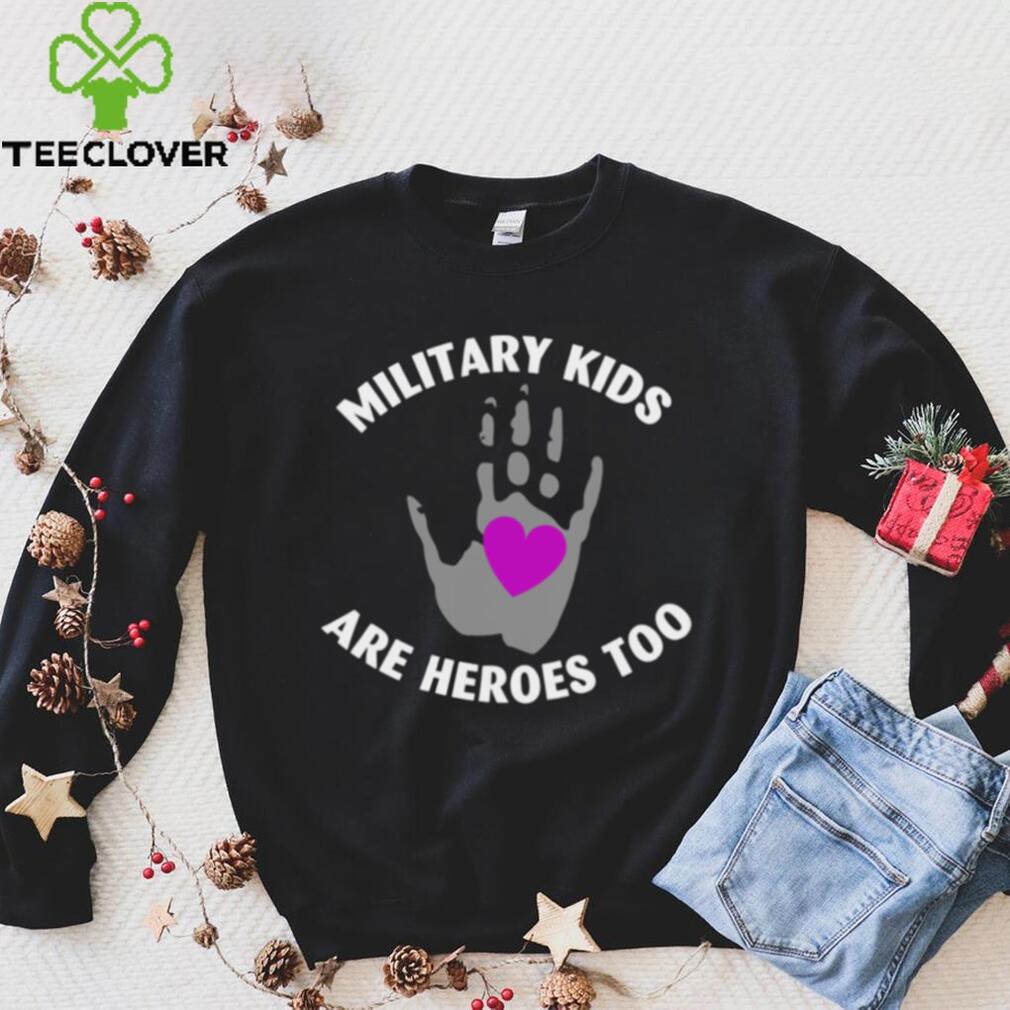 Purple Up For Military Kids T shirt, Military Kids Are Heroes Too Purple Up Military Child Month T shirt Purple Up For Military Kids T shirt, Military Kids Are Heroes Too Purple Up Military Child Month T shirt
