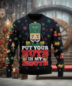 Put Your Nuts In My Mouth Ugly Christmas Sweater Gift Men Women