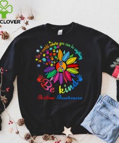 Puzzle Sunflower Be Kind Autism Awareness Mom Support Kids T Shirt