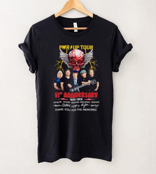 Pwr Up Tour ACDC 51st anniversary 1973 2024 thank you for the memories shirt