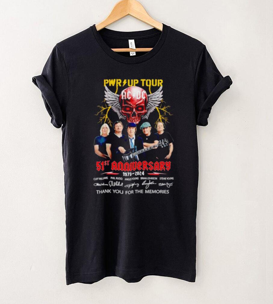 Pwr Up Tour ACDC 51st anniversary 1973 2024 thank you for the memories shirt Pwr Up Tour ACDC 51st anniversary 1973 2024 thank you for the memories shirt