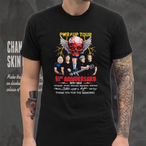 Pwr Up Tour ACDC 51st anniversary 1973 2024 thank you for the memories shirt