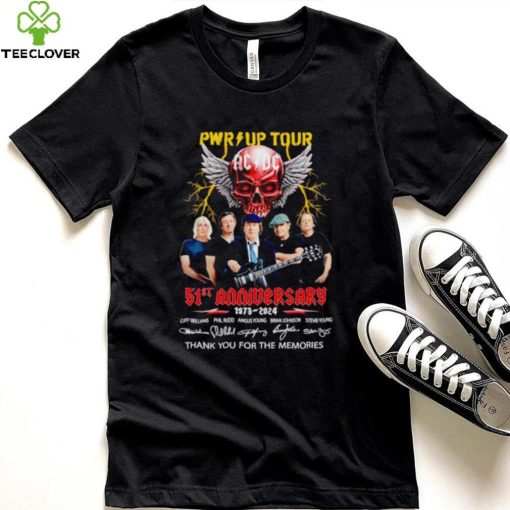 Pwr Up Tour ACDC 51st anniversary 1973 2024 thank you for the memories hoodie, sweater, longsleeve, shirt v-neck, t-shirt