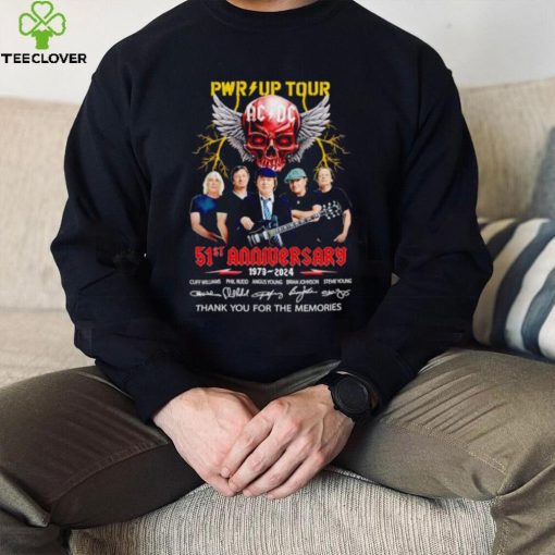 Pwr Up Tour ACDC 51st anniversary 1973 2024 thank you for the memories shirt