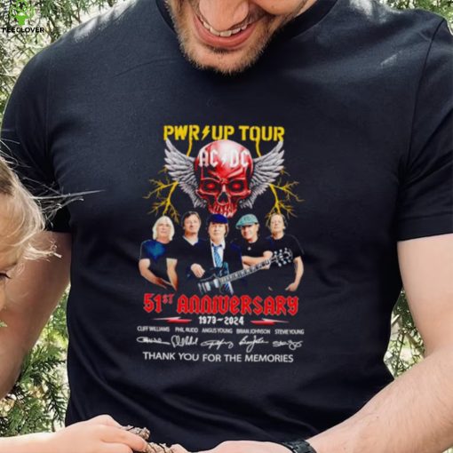 Pwr Up Tour ACDC 51st anniversary 1973 2024 thank you for the memories shirt
