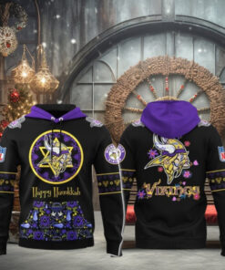 Minnesota Vikings Happy Hanukkah Holiday 2024 Hoodie