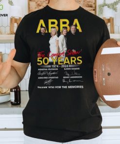 ABBA The Concert Show 50 Years 1974 2024 Thank You For The Memories Unisex T Shirt