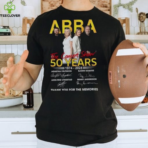 ABBA The Concert Show 50 Years 1974 2024 Thank You For The Memories Unisex T Shirt