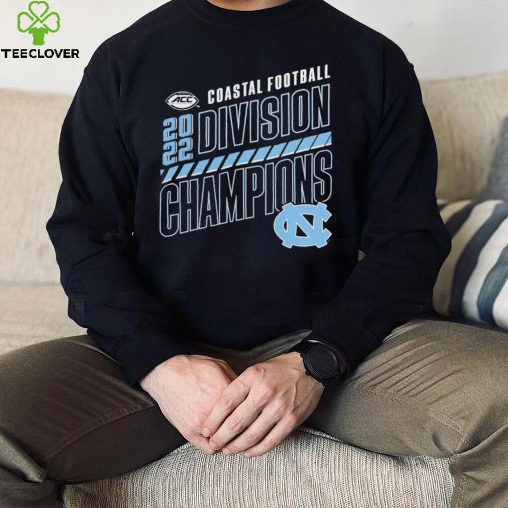 North Carolina Tar Heels 2022 ACC Coastal Division Football Champions Slanted Knockout T Shirt North Carolina Tar Heels 2022 ACC Coastal Division Football Champions Slanted Knockout T Shirt