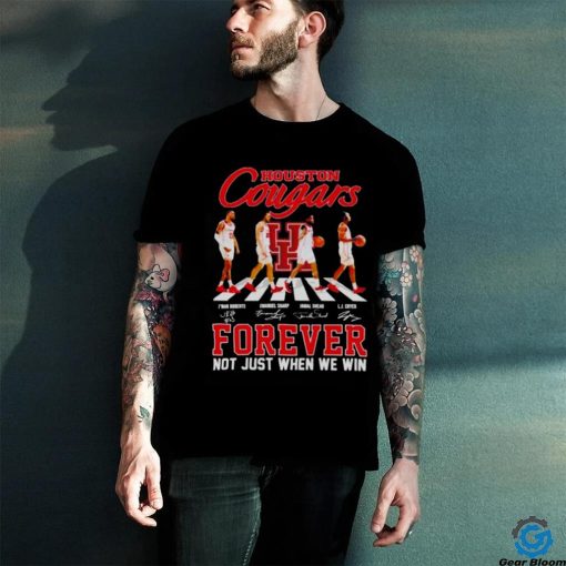 Houston Cougars Men’s Basketball Abbey Road Forever Not Just When We Win Signatures Shirt