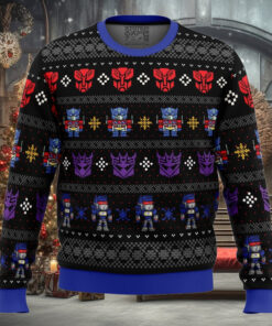Xmas in Disguise Transformers Ugly Christmas Sweater