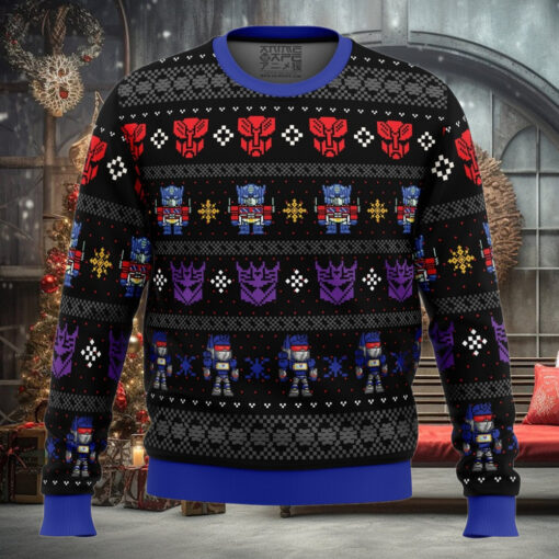 Xmas in Disguise Transformers Ugly Christmas Sweater