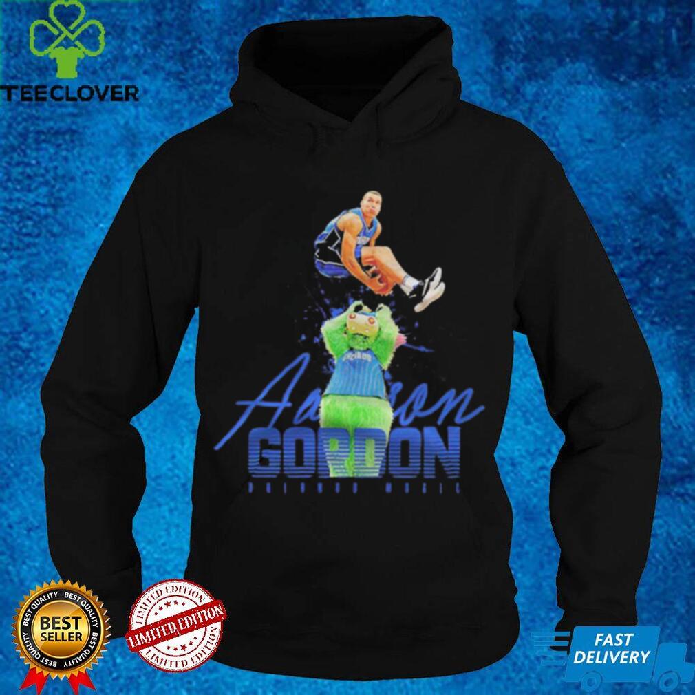 Orlando Magic Aaron Gordon with mascot hoodie, sweater, longsleeve, shirt v-neck, t-shirt tee