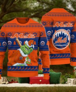 New York Mets Grinch Christmas Ugly Sweater