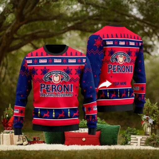 Funny Peroni Beer Personalized Ugly Christmas Sweater 3D Printed