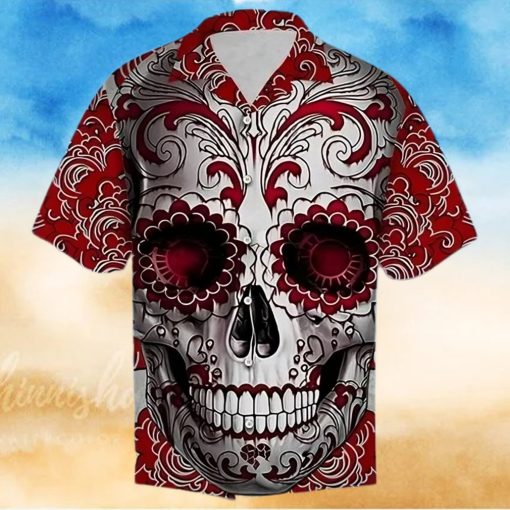 Buy Skull Floral Hawaiian Shirtt