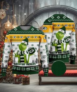 Grinch Green Bay Packers Ugly Christmas Sweater Xmas 3D Printed Christmas Sweater Gift