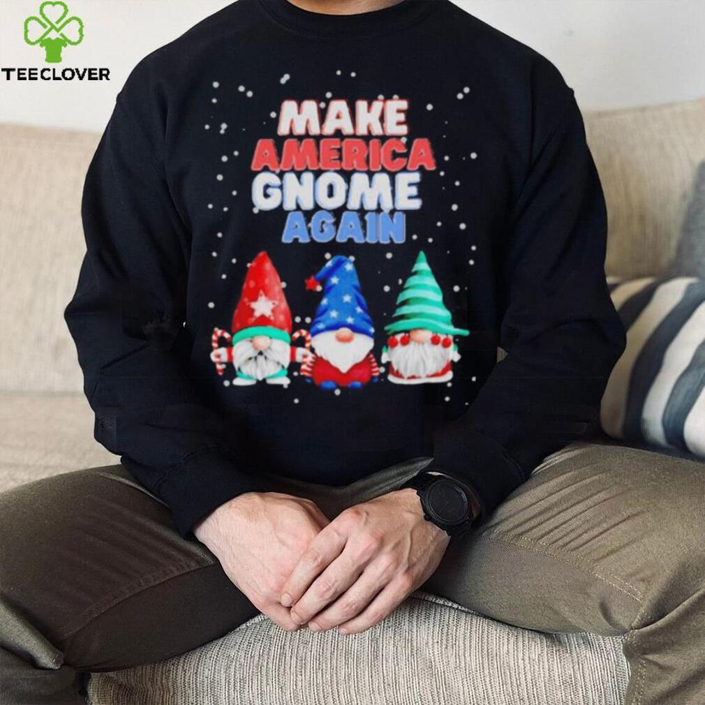 Official Make America gnome again funny snowy Christmas T shirt Official Make America gnome again funny snowy Christmas T shirt