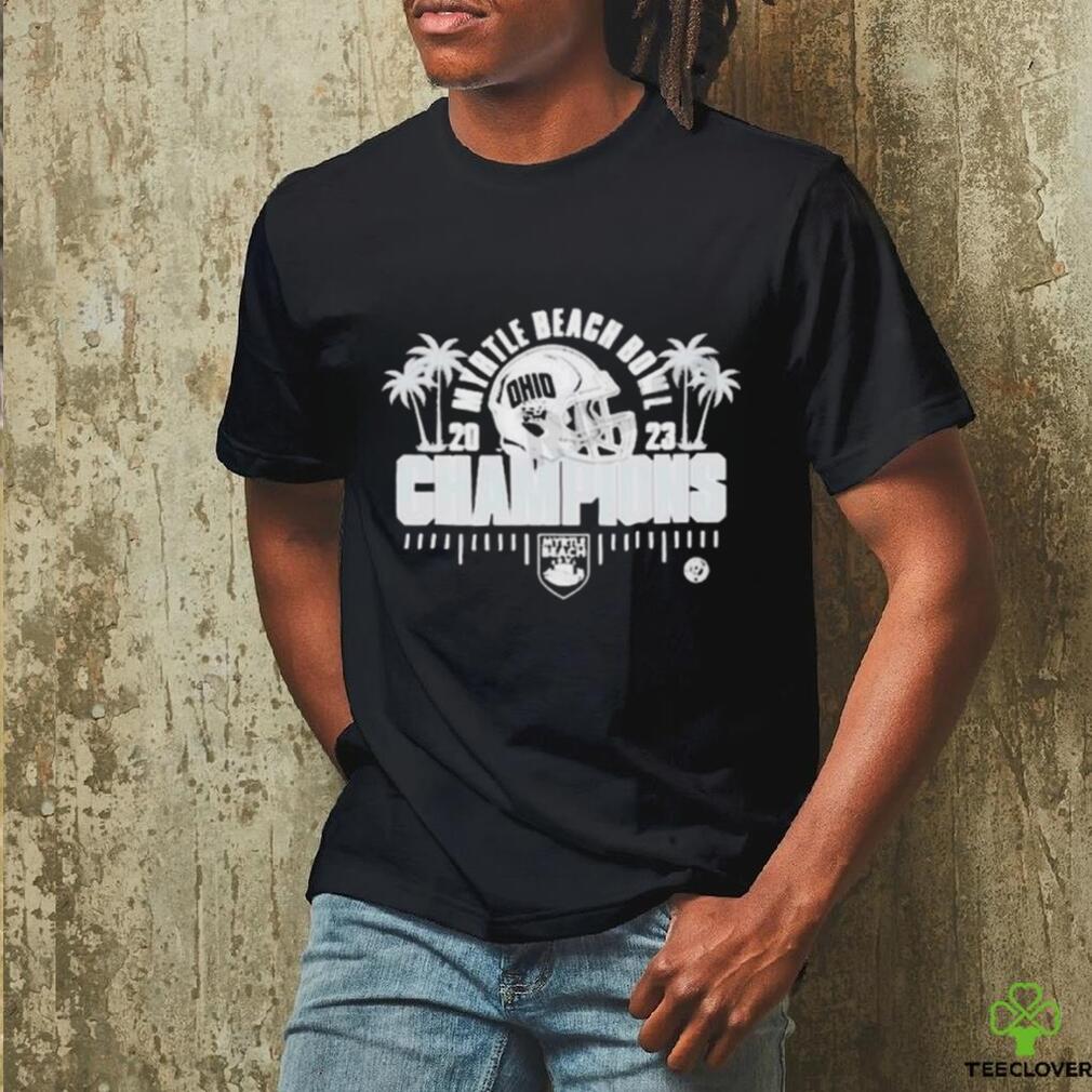 Quality 2023 Myrtle Beach Bowl Champions Ohio Bobcats Helmet Unisex T Shirt Quality 2023 Myrtle Beach Bowl Champions Ohio Bobcats Helmet Unisex T Shirt