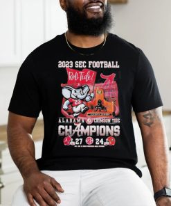 Quality SEC Football 2023 Roll Tide Alabama Crimson Tide Champions 27 24 Georgia Bulldogs Unisex T Shirt