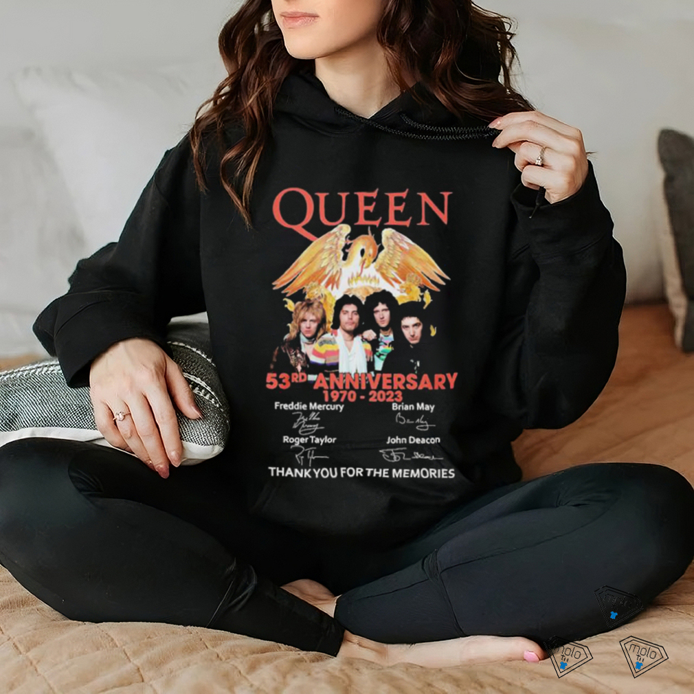 Queen 53Rd Anniversary 1970 2023 Thank You for the memories signatures shirt Queen 53Rd Anniversary 1970 2023 Thank You for the memories signatures shirt