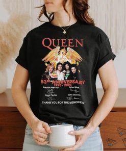Queen 53Rd Anniversary 1970 2023 Thank You for the memories signatures shirt