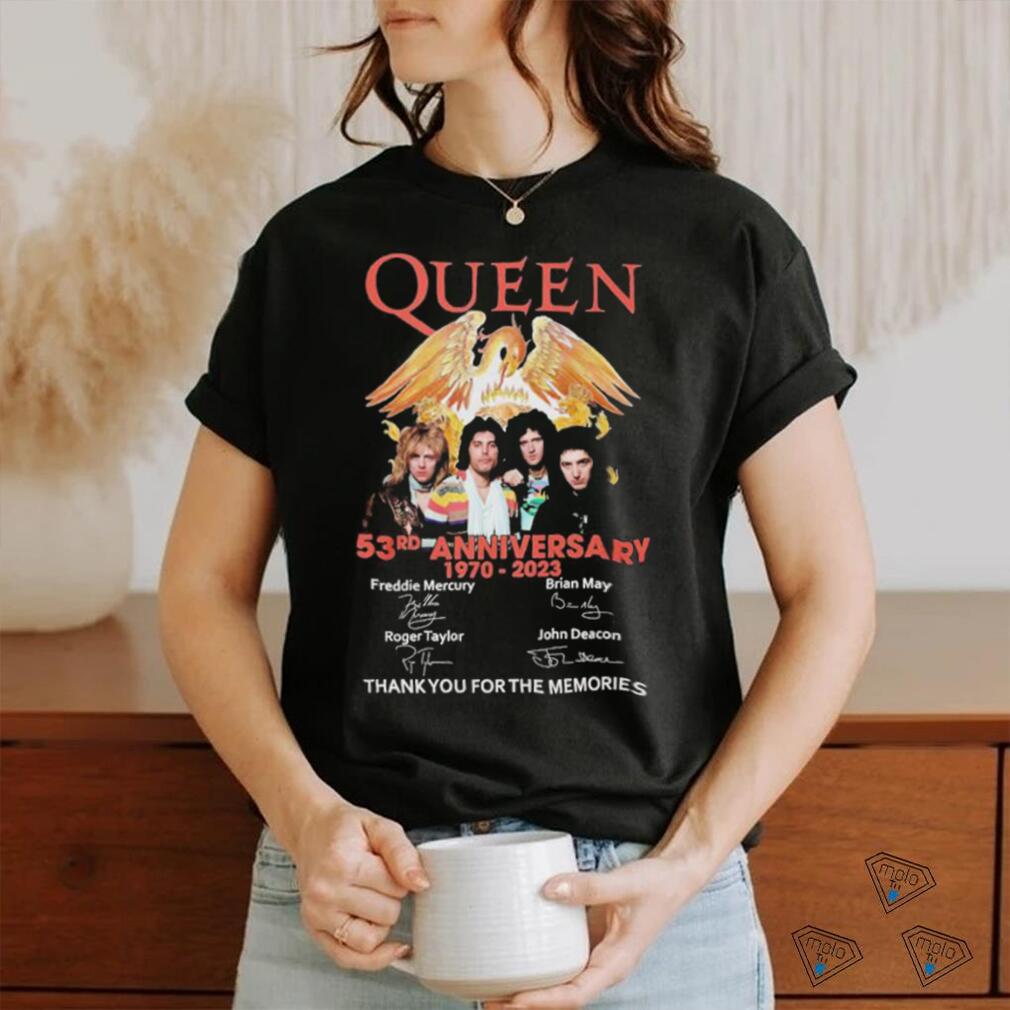 Queen 53Rd Anniversary 1970 2023 Thank You for the memories signatures shirt Queen 53Rd Anniversary 1970 2023 Thank You for the memories signatures shirt