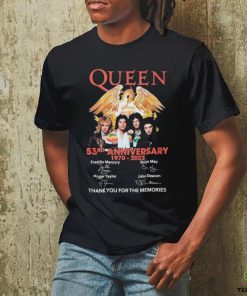 Queen 53Rd Anniversary 1970 2023 Thank You for the memories signatures shirt