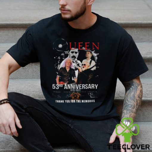 Queen 53rd Anniversary 1970 – 2023 Thank You For The Memories Signatures T Shirt