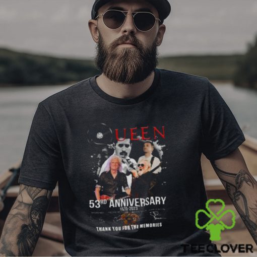 Queen 53rd Anniversary 1970 – 2023 Thank You For The Memories Signatures T Shirt