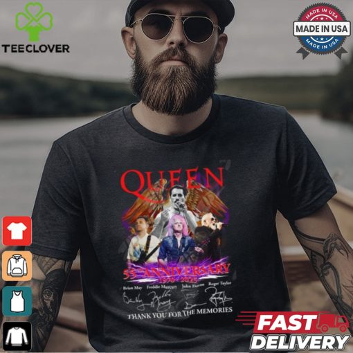 Queen 55th Anniversary 1970 – 2025 Thank You For The Memories T Shirt
