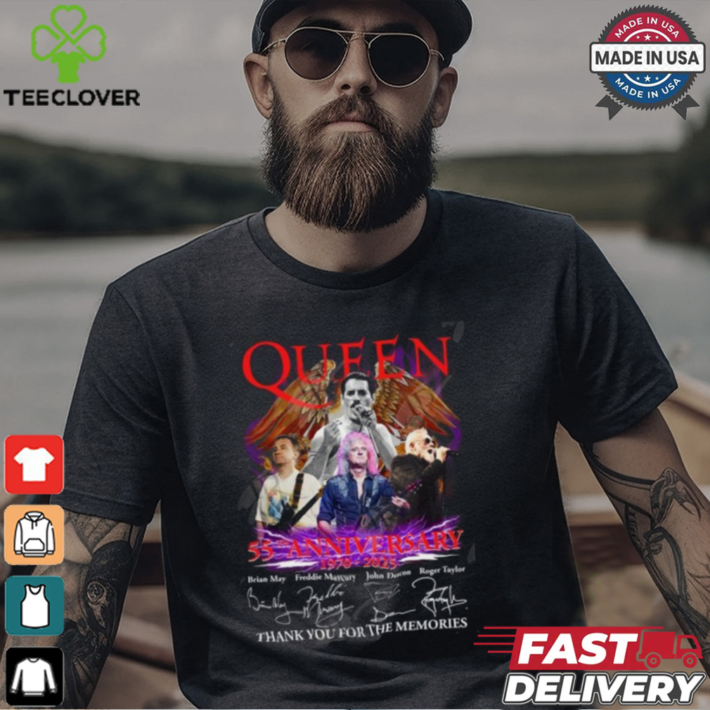Queen 55th Anniversary 1970 – 2025 Thank You For The Memories T Shirt Queen 55th Anniversary 1970 – 2025 Thank You For The Memories T Shirt